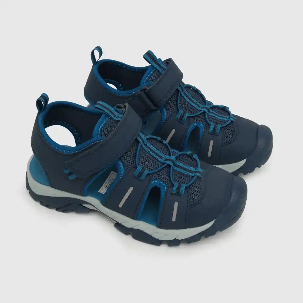 Sandalias Print Lateral De Niño Azul Talla 33