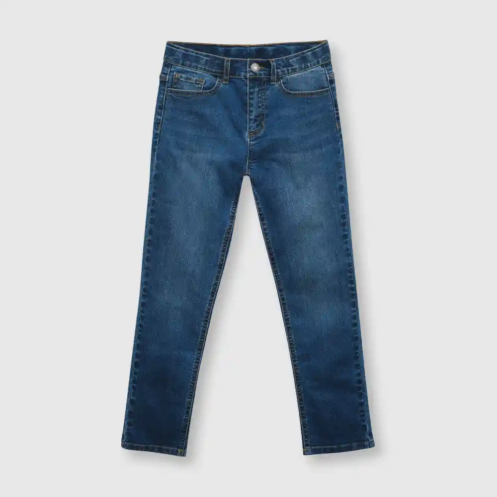 Jeans Straight De Niño Azul Talla 4a