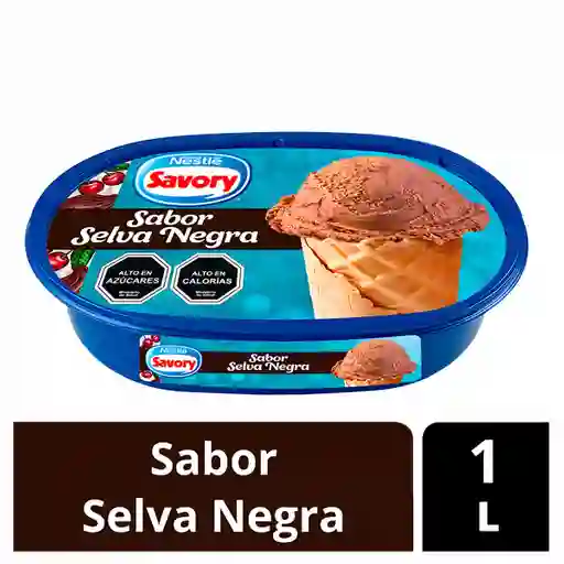 Savory Helado Cremoso Selva Negra: Chocolate con Salsa de Guinda