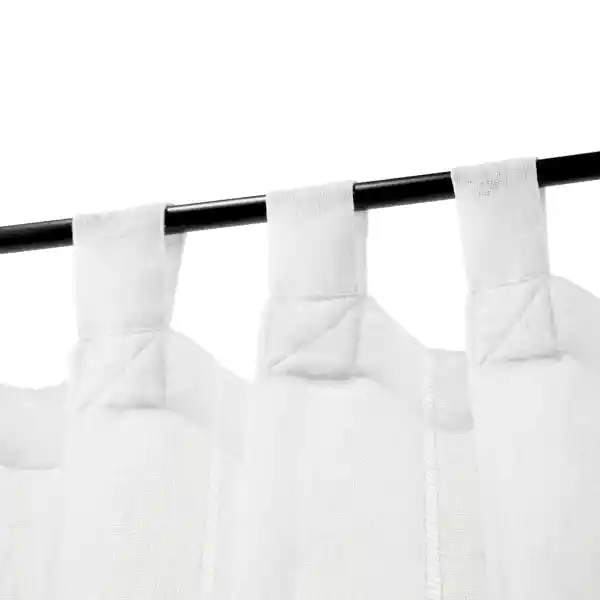 Set Cortina Velo Tipo Lino Con Presillas 140 x 240 cm Casaideas