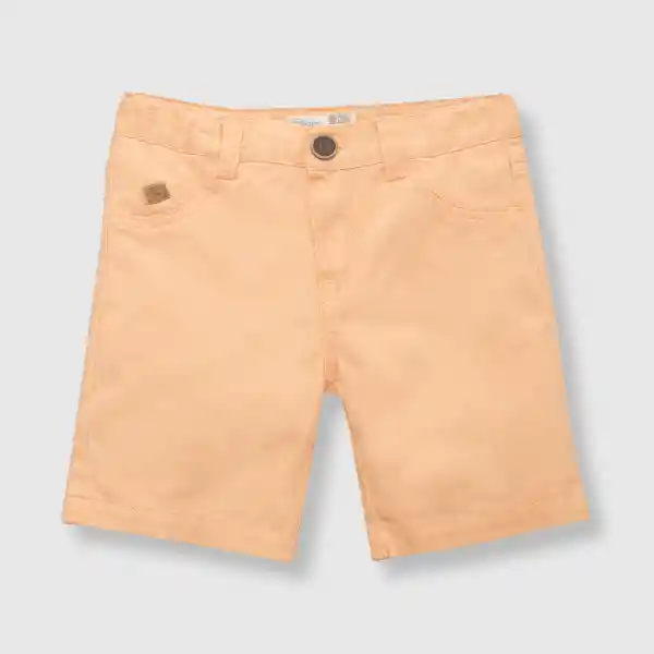 Bermuda Gabardina de Bebé Niño Orange Talla 24M Colloky