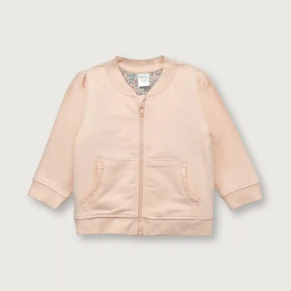 Polerón Canguro De Niña Damasco Talla Rn