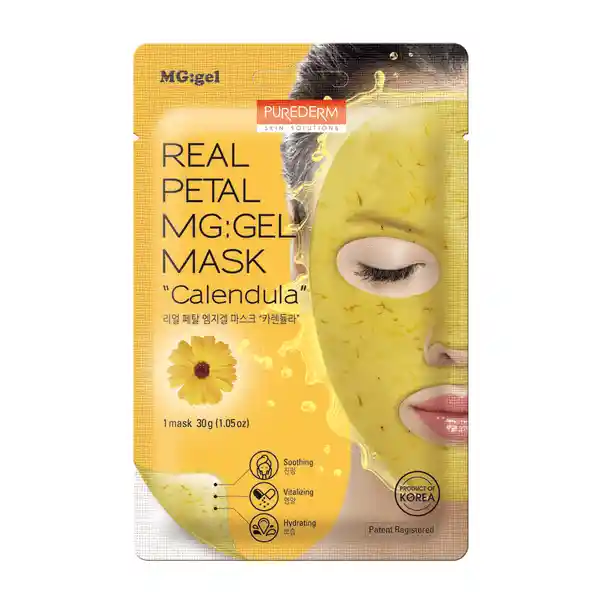 Purederm Mascarilla Real Petal Gel Mask Caléndula