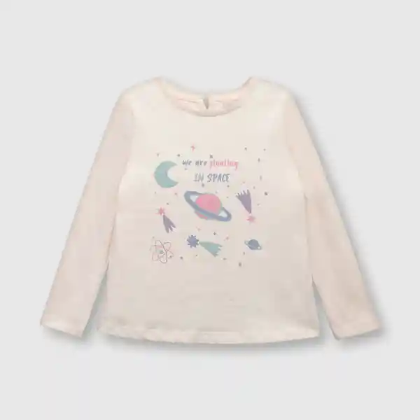 Polera de Bebé Niña Planeta Soft Pink Talla 3/6M Colloky