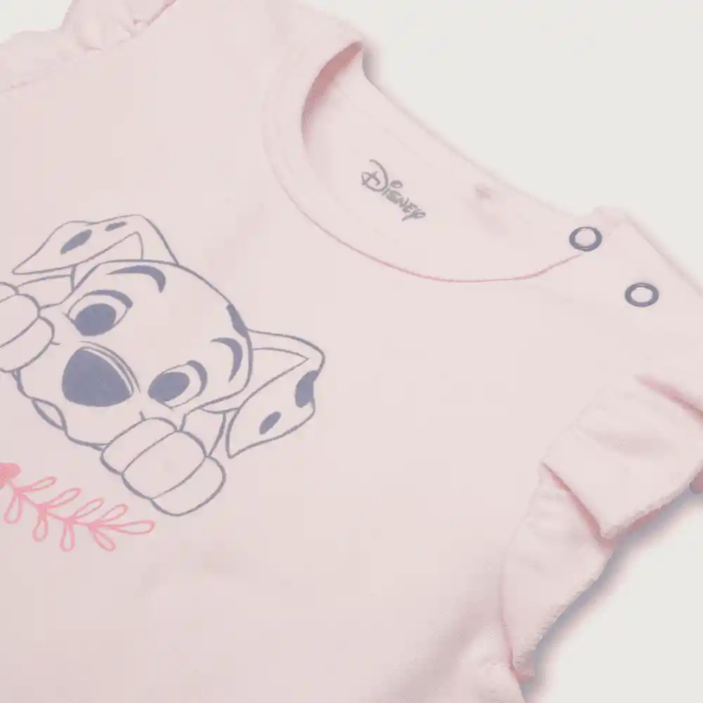 Pijama 101 Dálmatas Para Niña Rosado Talla 18m