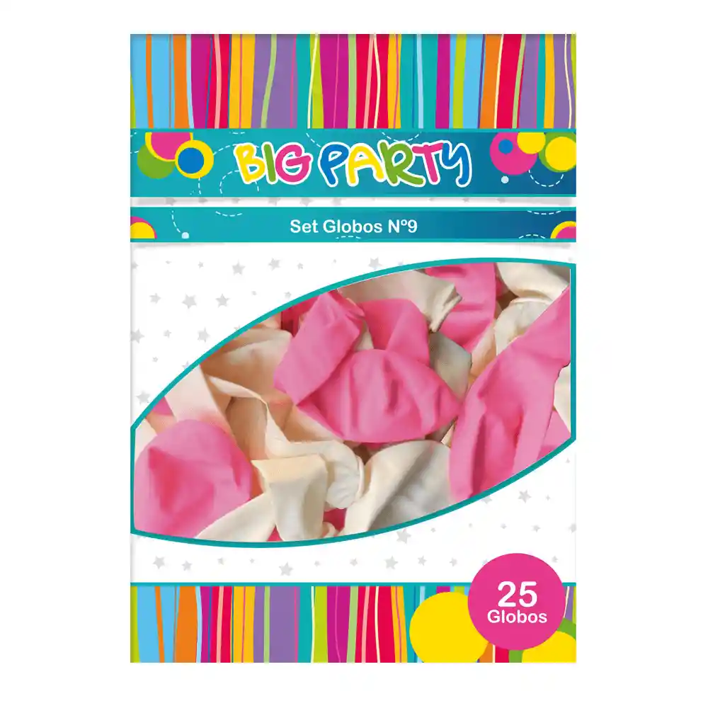 Big Party Globos Blancos y Rosados