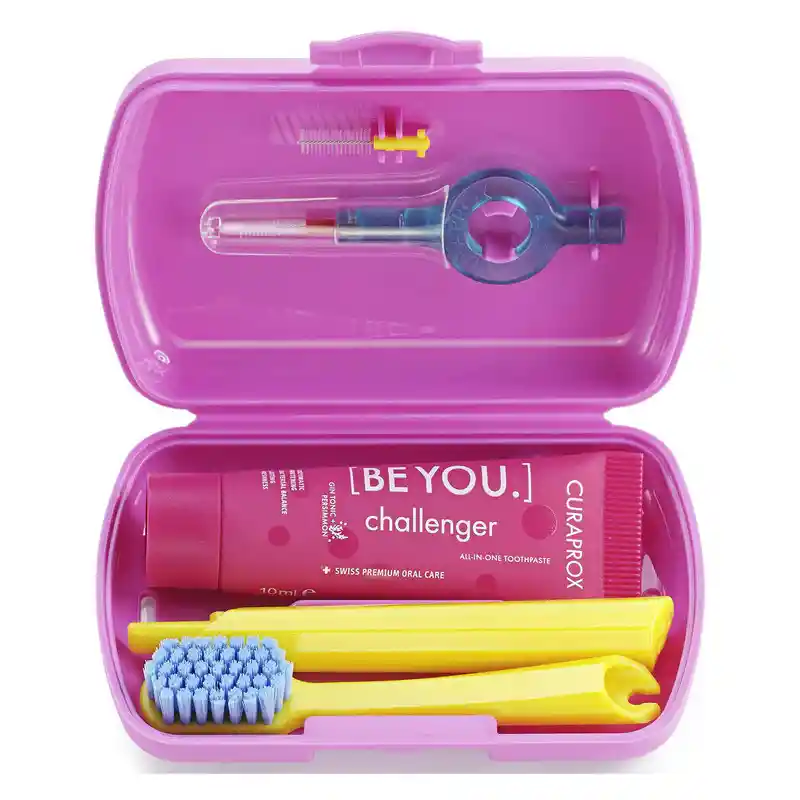  Curaprox Travel Set; Cs 5460 + Be You X 10Ml + Interdental X 2 Pink 