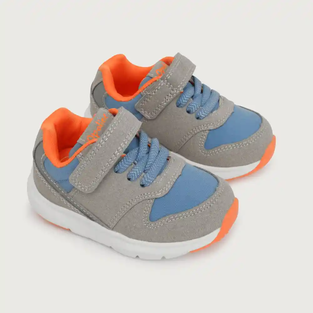 Zapatillas Deportiva Liviana Niño Gris Talla 26