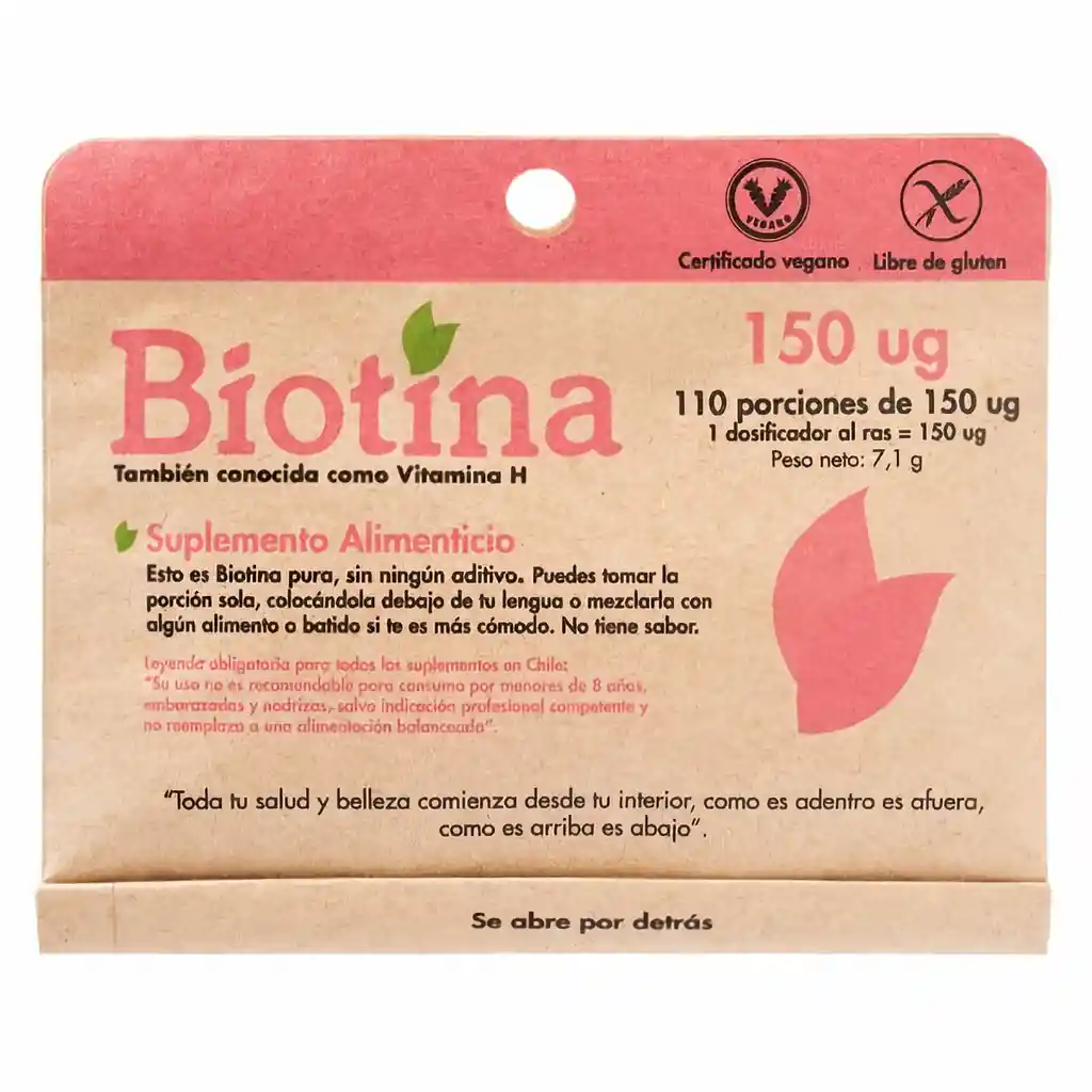 Dulzura Natural Suplemento Alimentario Biotina