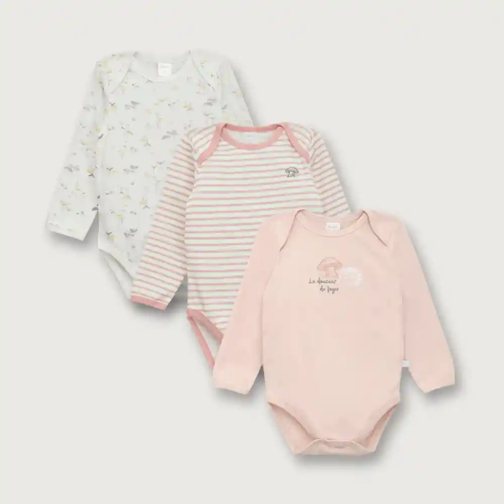 Pack Bodies De Bebé Niña Puercoespín Talla 9m