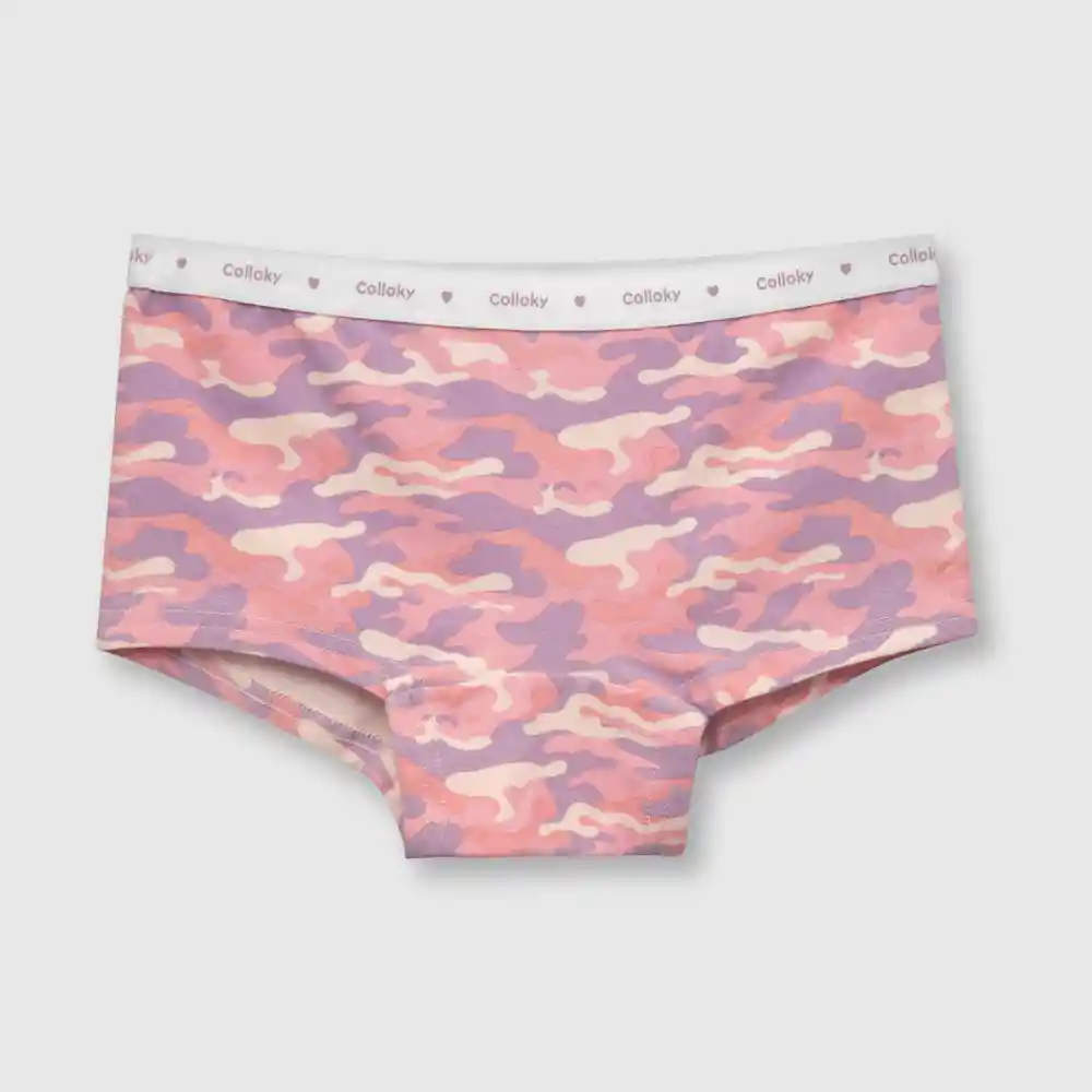 Pack Calzón Estampado Estrella Niña Rosado Talla 8a