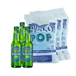 Combo Heineken Cerveza 0.0 Pura Malta Lager Sin Alcohol Pop Hiel