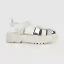 Sandalias Velcro De Niña Blanco Talla 34