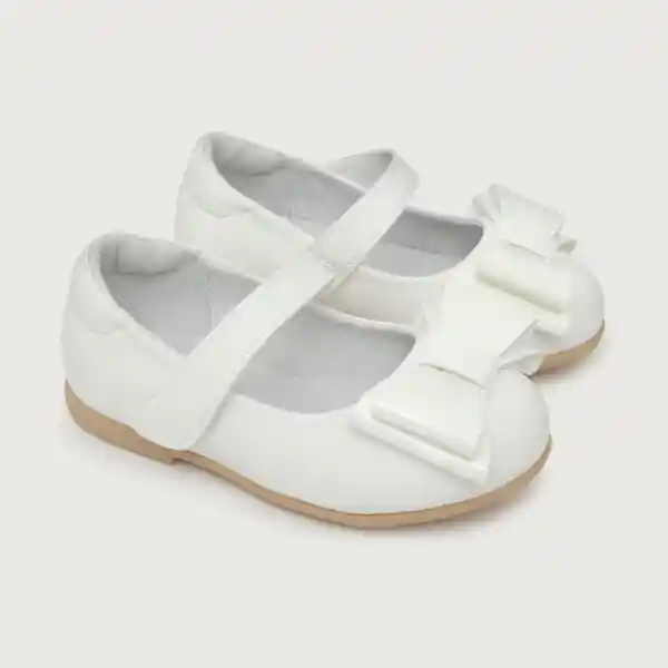 Ballerinas Moño Charol Niña Blanco Talla 28 Opaline