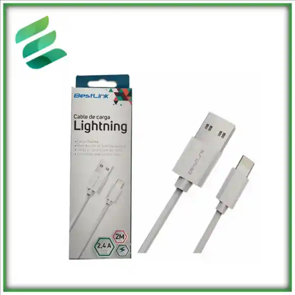 Bestlink Cable de Carga y Datos Lightning 2 m 2.4A