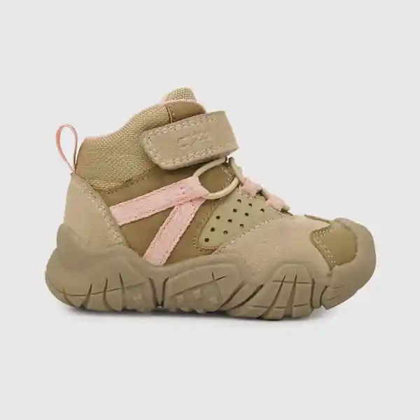 Botines Velcro Elástico Cinta Lateral Niña Beige T. 25 Colloky