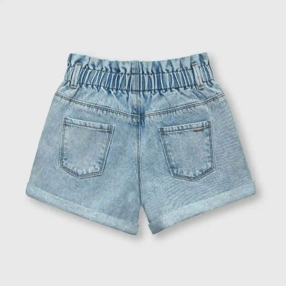 Short Recogido Niña Azul Talla 8a
