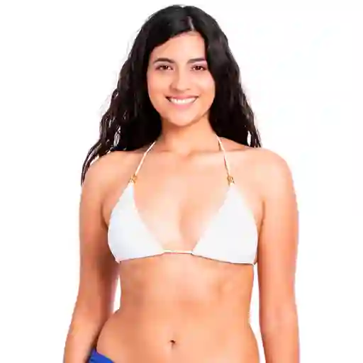 Bikini Estilo Triángulo Clásico Blanco Talla M Samia