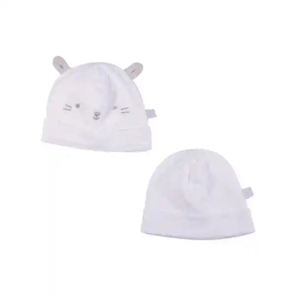 Set Gorro 2 Pzas Unisex Blanco Pillín 3 M