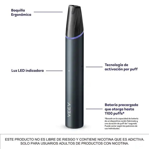 Veev Vaporizador Blue Raspberry 1100 Now Ultra