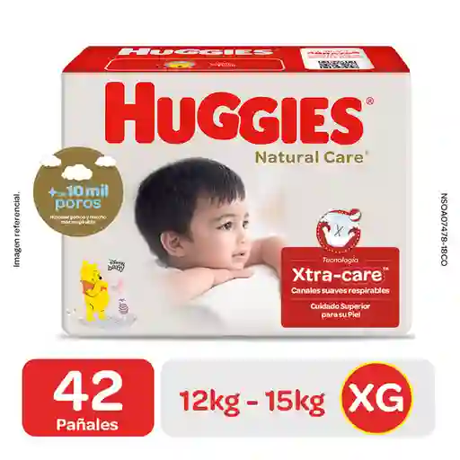 Huggies Pañal Hiperpack Natural Care Unisex Talla XG