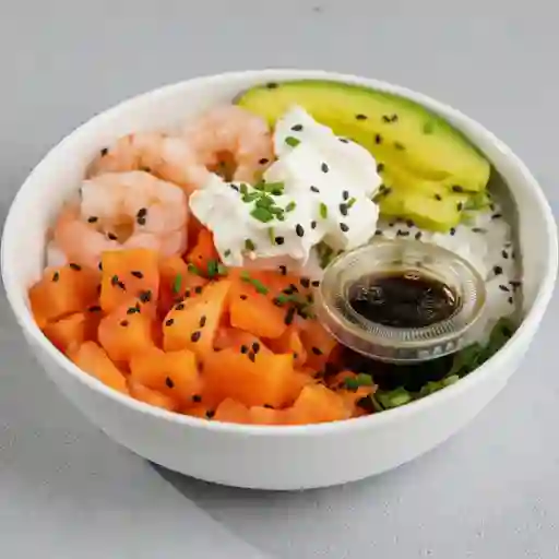 Gohan de camarón y salmón