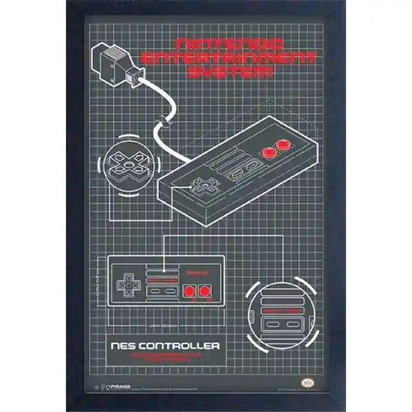 Nintendo Collector Print Postercontroller Diagram