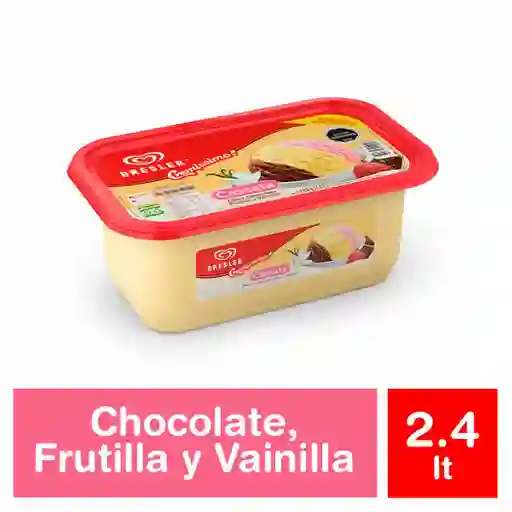Cremissimo Helado Sabor a Chocolate Frutilla y Vainilla