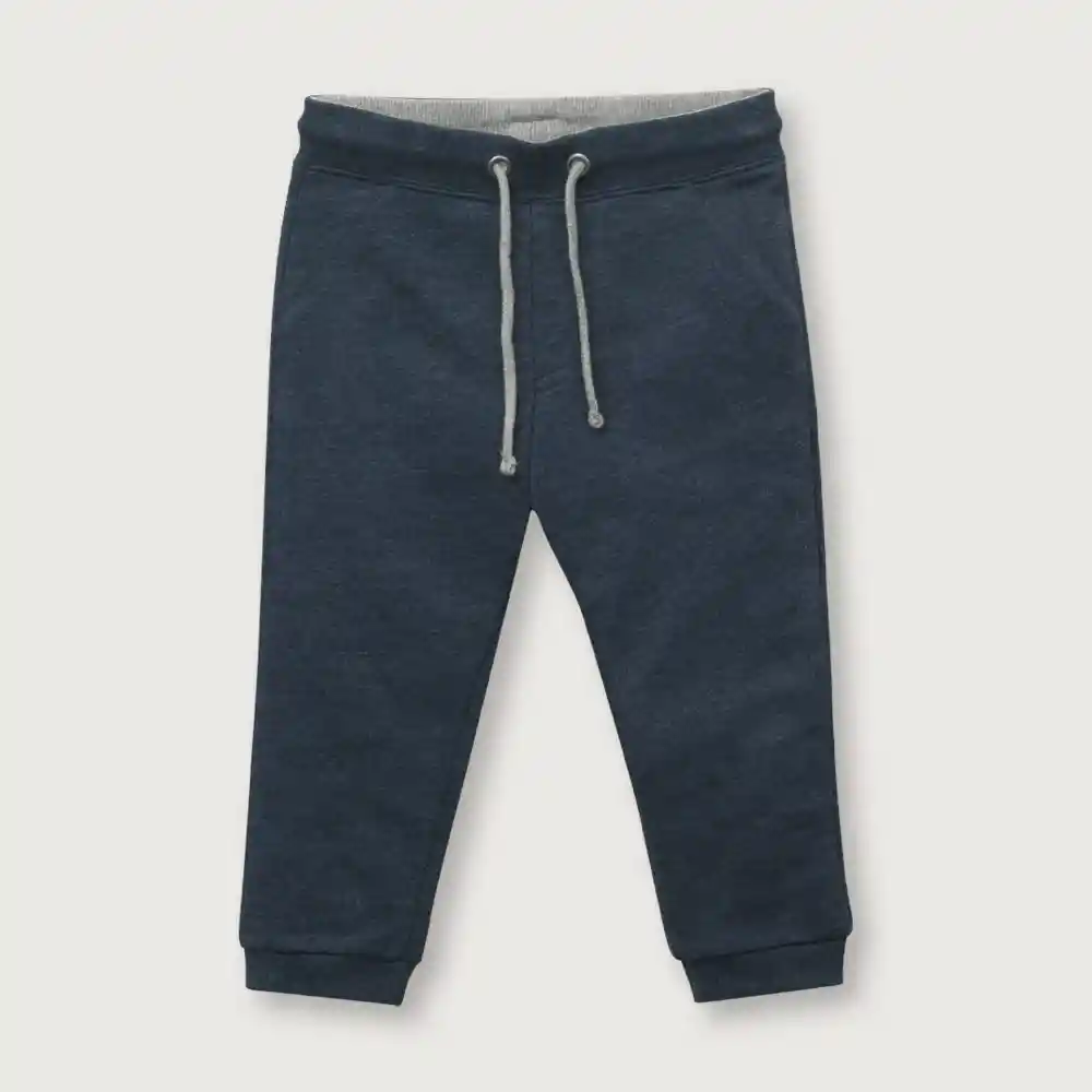 Pantalón Buzo De Niño Esencial Navy Talla 6m