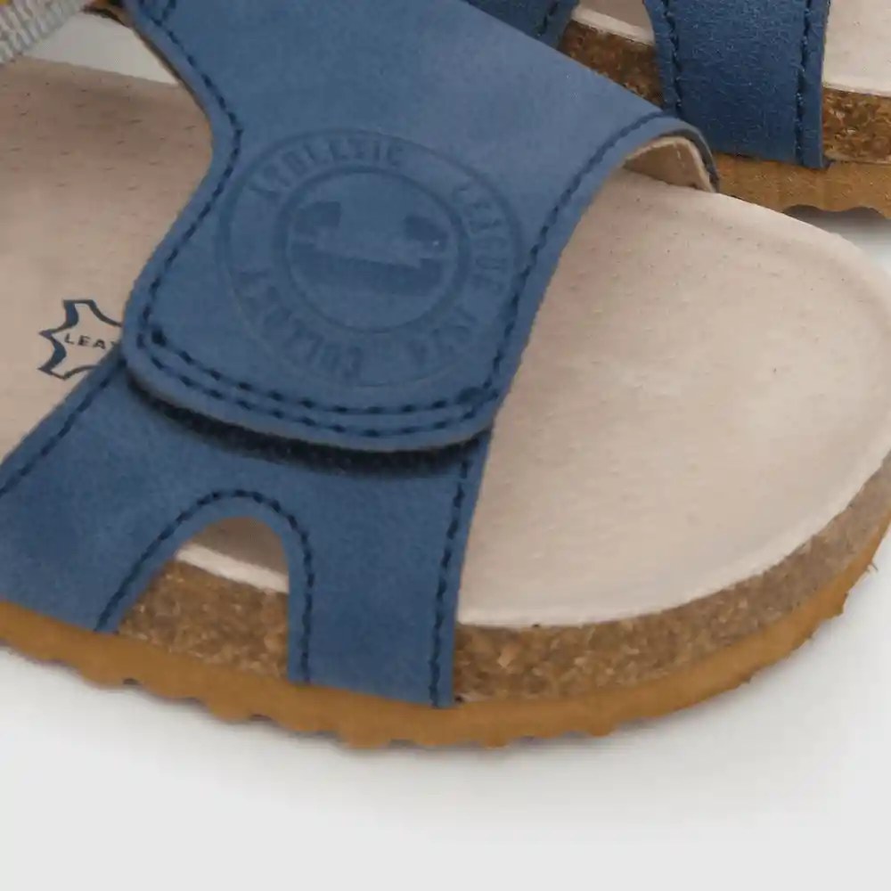 Sandalias 2 Velcros Abierta De Niño Azul Talla 25
