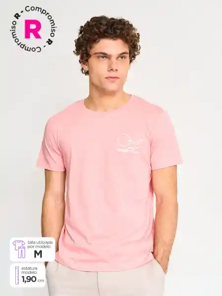 Kenneth Stevens Polera Manga Corta Esol T1 Rosado S SS25