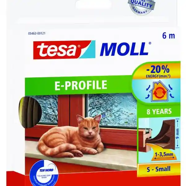 Tesa Perfil Flexible Ventana Café 6 x 9 x 4 cm