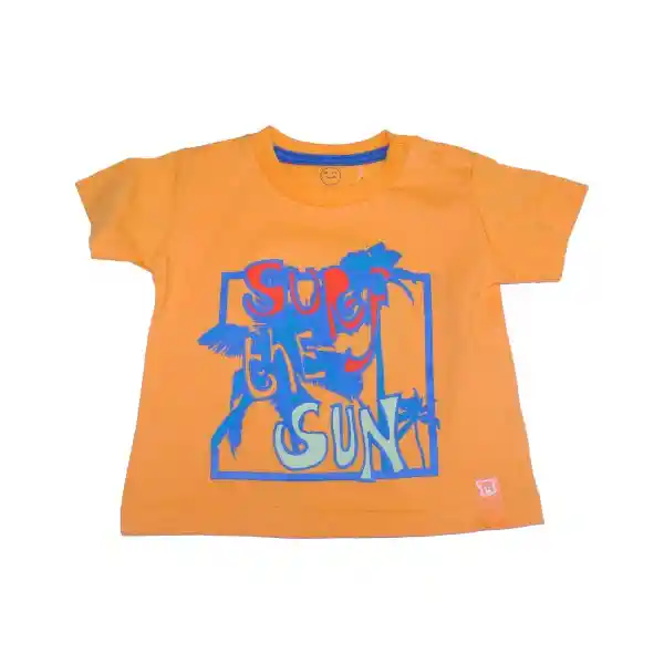 Polera Bebe Niño Naranja Pillin 9 M