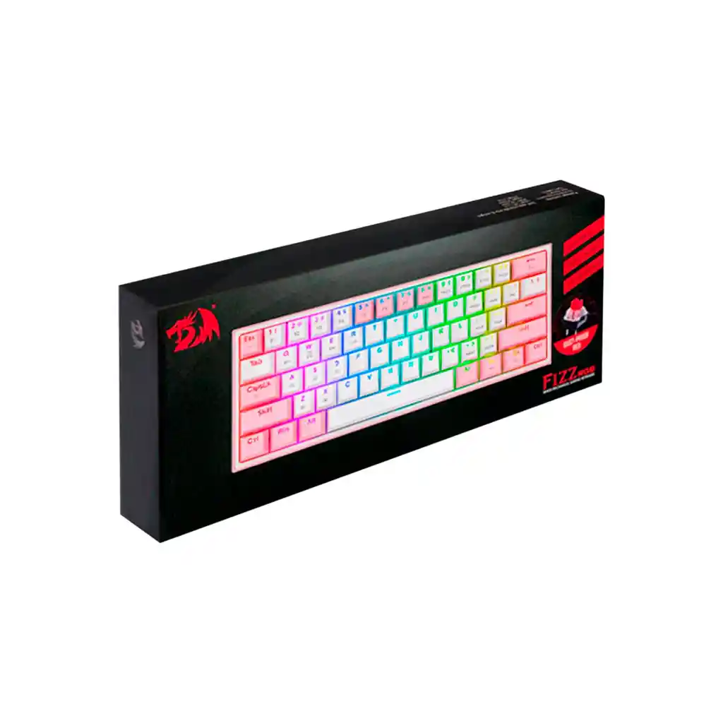 Teclado Mecanico Fizz Pro Switch Red K616 White/pink