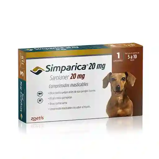 Simparica Antiparasitario (20 mg)