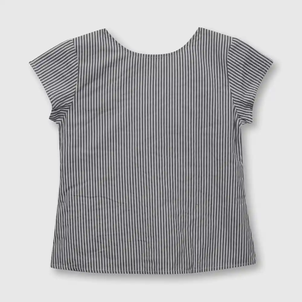 Blusa Listada De Niña Azul Talla 10a