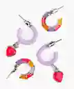 Set Aros Argollas Lila Lounge