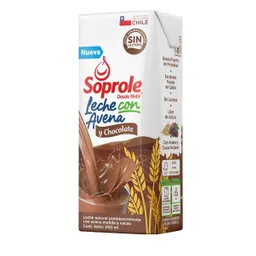 6 x Leche Con Avena y Chocolate Soprole 200 mL