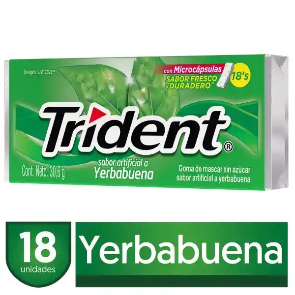 Trident Chicle Yerbabuena