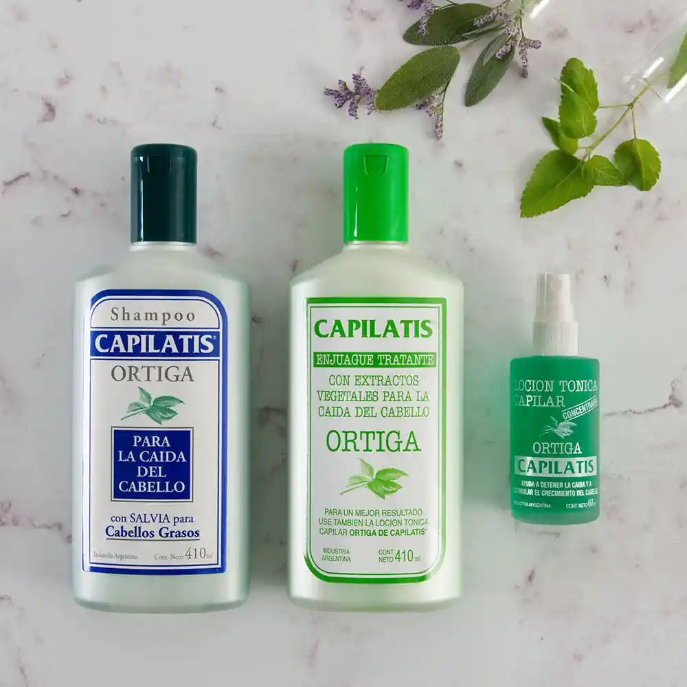 Capilatis Shampoo Ortiga para la Caída del Cabello Graso con Salvia