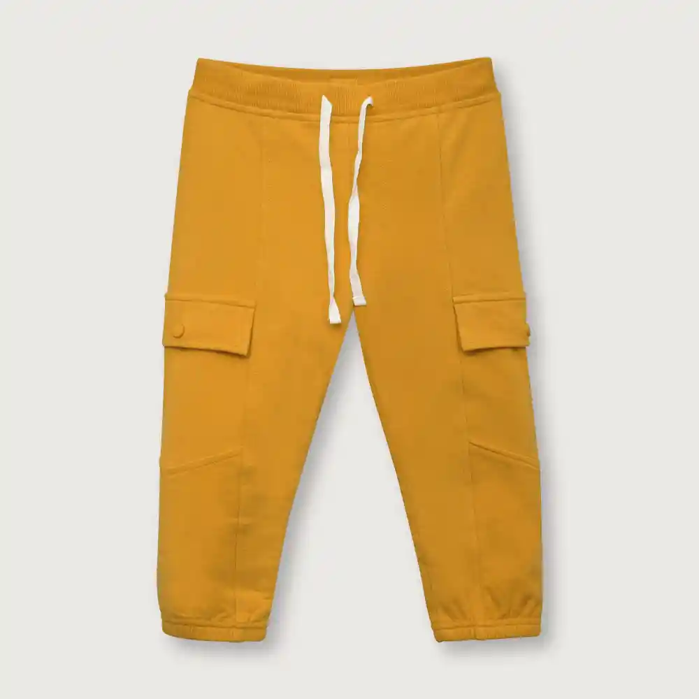 Pantalón Buzo De Niño Mostaza Talla 2a