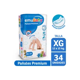 Emubaby Pañal Desechable Premium Talla XG