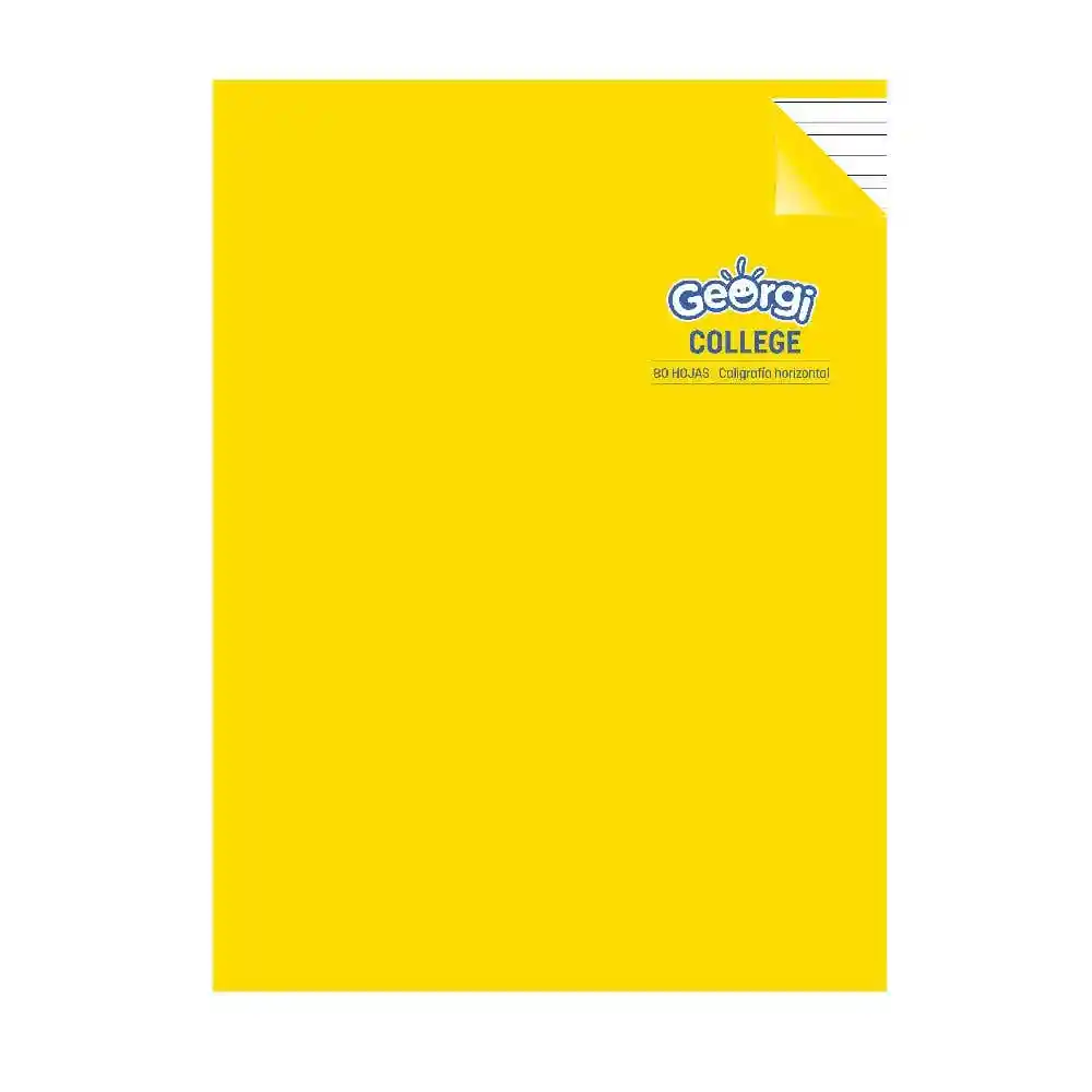 Georgi Cuaderno College Caligrafía Horizontal 80 Hojas