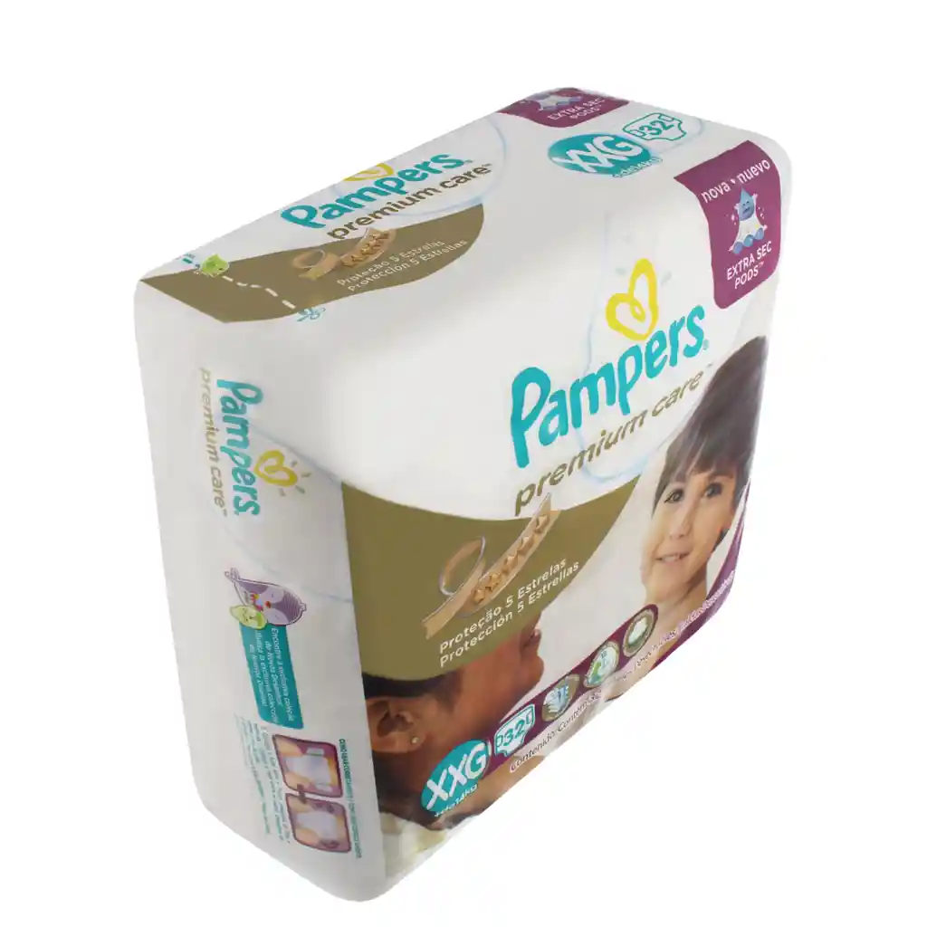 Pampers Panales Desechables Premium Care Xxg