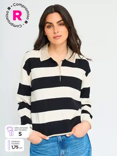 Marquis Suéter Shine C Negro Talla M S25