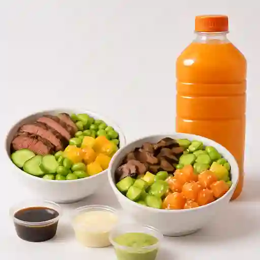 Promo Poke 4 y Jugo de Papaya 1 Lt
