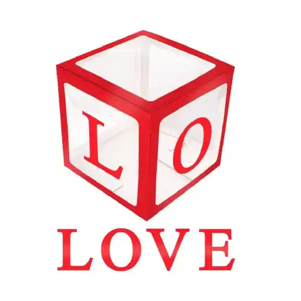 Caja de Decoración Love Rojo 30 cm