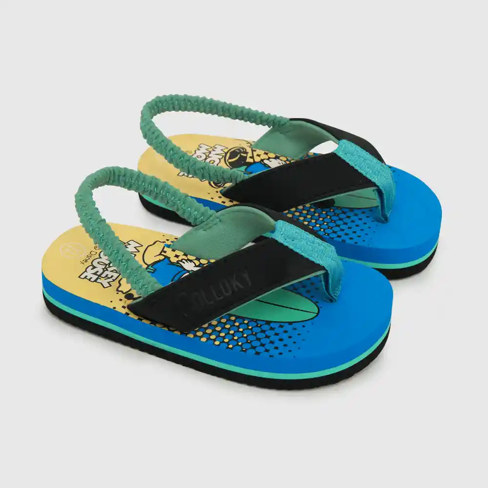 Sandalias Hawaiana Mickey Y Donald De Niño Azul Talla 27