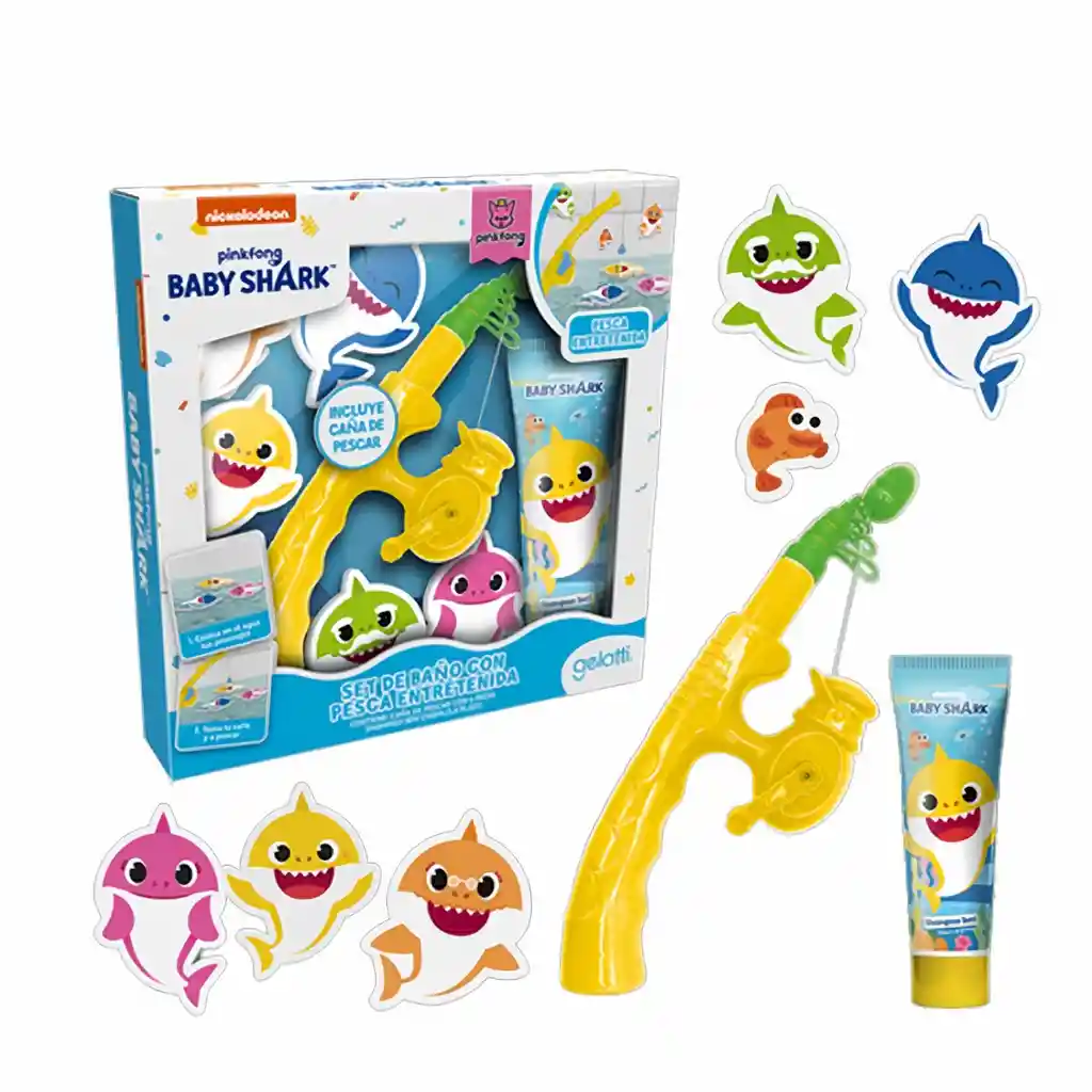 Gelatti Kids Kit Baño Shampoo + Juego Pesca Baby Shark