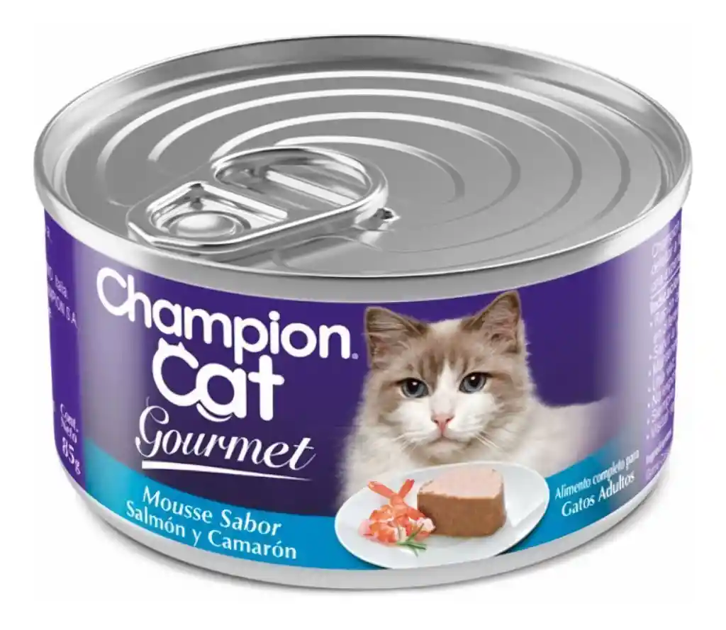 Champion Cat Gourmet Mousse para Gato con Salmón y Camarón